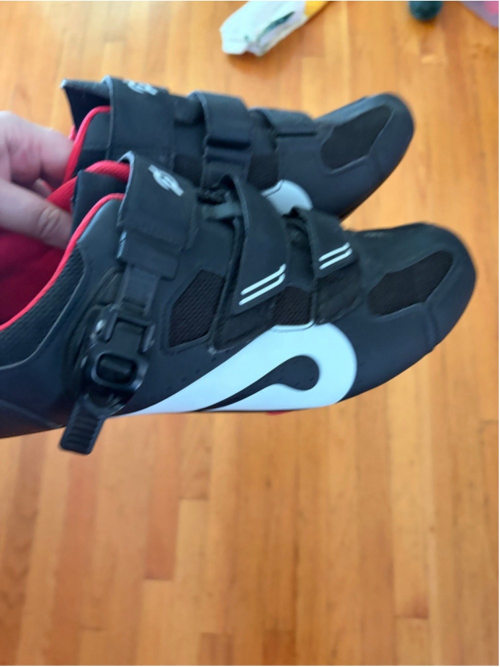 Peloton Cycling Shoes Black Red Size 13